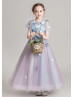 Beaded Butterfly Lace Tulle Fairytale Flower Girl Dress